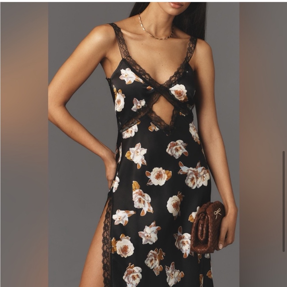 Anthropology Lace Trim Dress